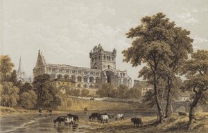 Jedburgh Abbey af English School